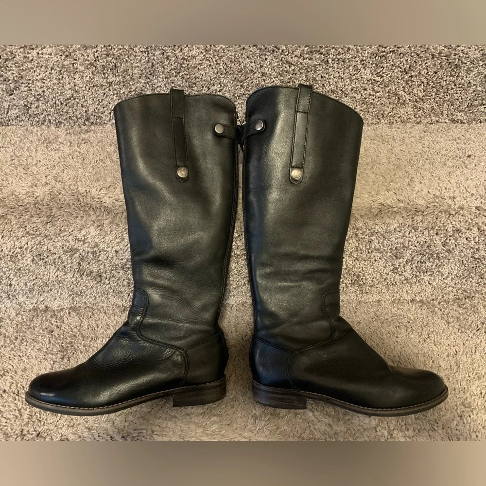 Anthropologie Matisse Yorker Boots Equestrian Riding Black Leather 6.5
